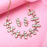 Buy Estele Gold Plated Elegant Kundan Necklace Set for Women - Purplle