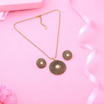 Buy Estele Gold Plated Sphere Shaped Pendant Set with Pearl for Women - Purplle