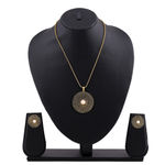 Buy Estele Gold Plated Sphere Shaped Pendant Set with Pearl for Women - Purplle
