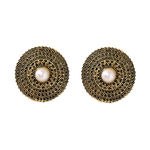 Buy Estele Gold Plated Sphere Shaped Pendant Set with Pearl for Women - Purplle