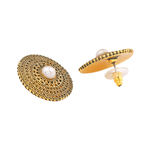 Buy Estele Gold Plated Sphere Shaped Pendant Set with Pearl for Women - Purplle