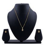 Buy Estele Gold Plated Distinctive Necklace Set with Crystal for Women - Purplle