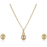 Buy Estele Gold Plated Distinctive Necklace Set with Crystal for Women - Purplle