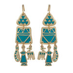 Buy Estele Gold Plated Bohemian Multi Color Enamel Earrings for Women - Purplle
