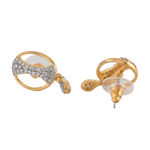 Buy Estele Gold Plated CZ Oval Shaped Earrings for Women - Purplle