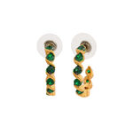 Buy Estele Gold Plated CZ Twisted Hoop Earrings for Women - Purplle