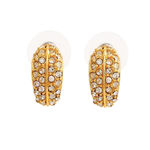 Buy Estele Gold Plated Streamlined Stud Earring with Crystal for Women - Purplle