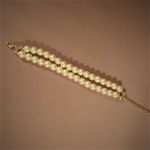 Buy Estele Gold Plated Sterlling 2 Line Pearl Bracelet for Women - Purplle