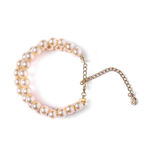 Buy Estele Gold Plated Sterlling 2 Line Pearl Bracelet for Women - Purplle