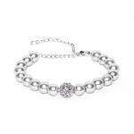 Buy Estele Rhodium Plated Fascinating Pearl Bracelet for Women - Purplle