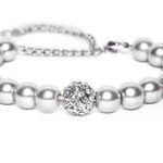 Buy Estele Rhodium Plated Fascinating Pearl Bracelet for Women - Purplle