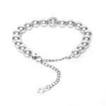 Buy Estele Rhodium Plated Fascinating Pearl Bracelet for Women - Purplle