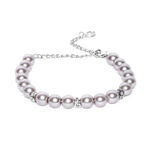 Buy Estele Rhodium Plated Pleasant Pearl Bracelet for Women - Purplle