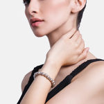 Buy Estele Rhodium Plated Pleasant Pearl Bracelet for Women - Purplle
