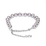 Buy Estele Rhodium Plated Pleasant Pearl Bracelet for Women - Purplle