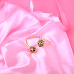 Buy Estele Gold Plated Antique Sterlling Lotus Designer Bracelet for Women - Purplle