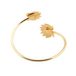 Buy Estele Gold Plated Antique Sterlling Lotus Designer Bracelet for Women - Purplle