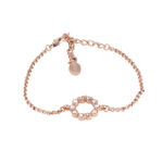 Buy Estele Rose Gold Plated Crystal Ring Link Bracelet for women - Purplle