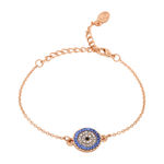 Buy Estele Rose Gold Plated Coin Evil Eye Designer Bracelet with Crystals for Women - Purplle