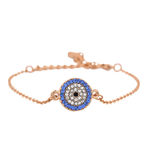 Buy Estele Rose Gold Plated Coin Evil Eye Designer Bracelet with Crystals for Women - Purplle