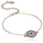 Buy Estele Rose Gold Plated Coin Evil Eye Designer Bracelet with Crystals for Women - Purplle