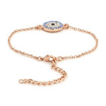 Buy Estele Rose Gold Plated Coin Evil Eye Designer Bracelet with Crystals for Women - Purplle