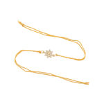 Buy Estele Gold Plated Ornamental Flower Rakhi with Austrian Crystals and Fancy Silk Thread - Purplle