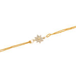 Buy Estele Gold Plated Ornamental Flower Rakhi with Austrian Crystals and Fancy Silk Thread - Purplle