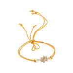Buy Estele Gold Plated Ornamental Flower Rakhi with Austrian Crystals and Fancy Silk Thread - Purplle