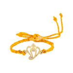 Buy Estele Gold Plated Aadi Dev Rakhi with Austrian Crystals and Fancy Silk Thread - Purplle