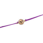 Buy Estele Gold Plated Cool Emoji Designer Rakhi with Austrian Crystals and Fancy silk Thread - Purplle