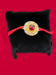 Buy Vembley Designer Red Stone Studs Thread Rakhi For Loving Brother - Purplle