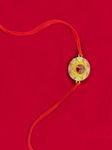 Buy Vembley Designer Red Stone Studs Thread Rakhi For Loving Brother - Purplle