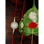 Buy Karatcart Gold-Plated Kundan Rakhi Set of 2 - KCRR078075 - Purplle