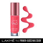Buy Lakme 9 to 5 Primer + Gloss Nail Colour, PinkFlash, 6ml - Purplle