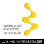 Buy Lakme 9 to 5 Primer + Gloss Nail Colour, YellowSubmarine, 6ml - Purplle