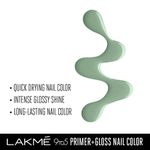 Buy Lakme 9 to 5 Primer + Gloss Nail Colour, GreenPistachio, 6ml - Purplle