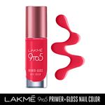 Buy Lakme 9 to 5 Primer + Gloss Nail Colour, RedCarnival, 6 ml - Purplle