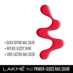 Buy Lakme 9 to 5 Primer + Gloss Nail Colour, RedCarnival, 6 ml - Purplle
