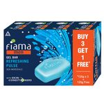 Buy Fiama Men Refreshing Pulse Gel Bar, With Sea Minerals & Skin Conditioners For Moisturized Skin, 500g (125g - Pack of 3+1), Soap for Men - Purplle