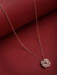 Buy Pujvi Fashions Amercian Diamod Rose gold foldable Pendant for girls and womens - Purplle
