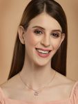 Buy Pujvi Fashions Amercian Diamod Rose gold foldable Pendant for girls and womens - Purplle