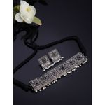 Buy PUJVI Alloy Seven Square Black oxidised Choker Necklace set - Purplle