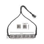 Buy PUJVI Alloy Seven Square Black oxidised Choker Necklace set - Purplle