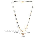 Buy PUJVI Fashions Women Pride Gold Double Ball Mangalsutra for Womens. - Purplle