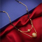 Buy PUJVI Fashions Women Pride Gold Double Ball Mangalsutra for Womens. - Purplle