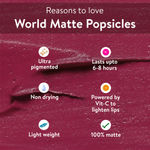 Buy Belora Paris World Matte Popsicles - 006 Peru Purple - Purplle