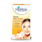 Buy HipHop Skincare Facial Wax Strips for Normal to Sensitive Skin, For Instant Hair Removal (Upper Lip, Sideburns, Forehead, Chin) with Cleansing Wipes - Pack of 20 strips - Purplle