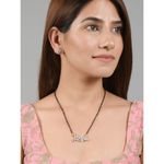 Buy Silvermerc Designs Love Pendant Heart studs earrings Mangalsutra Necklace - Purplle