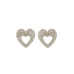 Buy Silvermerc Designs Love Pendant Heart studs earrings Mangalsutra Necklace - Purplle